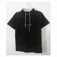 تیشرت آستین کوتاه یقه باحال - مدل ALEX - رنگ سبز - سایز  XXL , XL , L