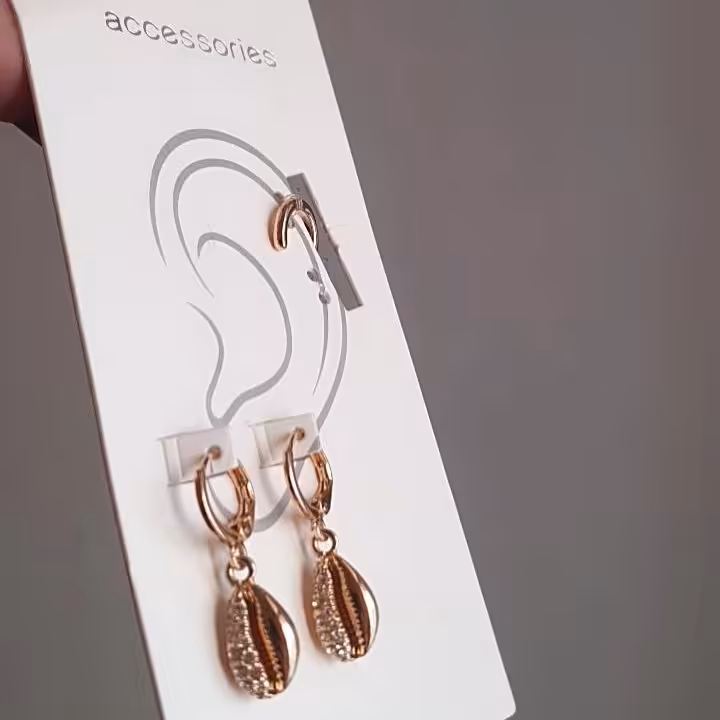 گوشواره ایرکاف دار صدف