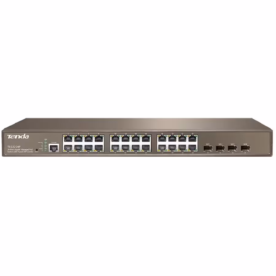 سوئیچ هوشمند 24 پورت تندا مدل تی ای جی 3224 پی