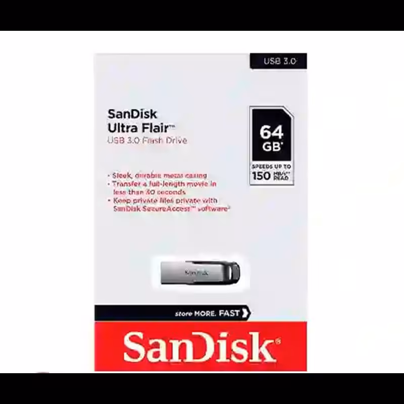 فلش مموری سن دیسک مدل SANDISK ULTRA FLAIR CZ73 USB M3.0 ظرفیت 64G