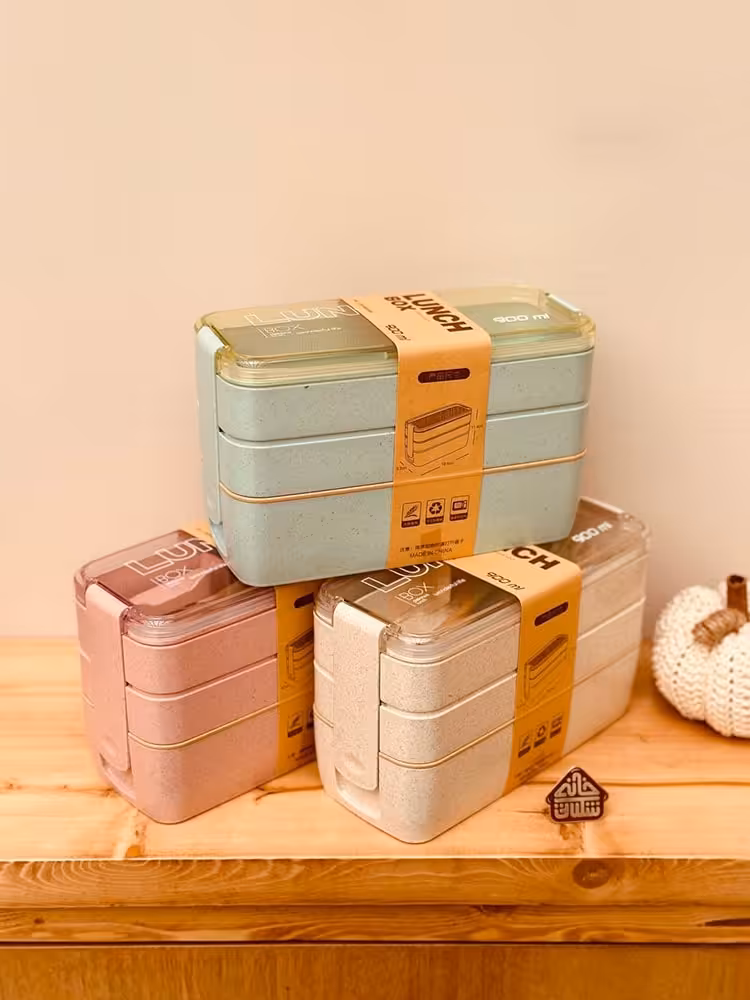 لانچ باکس سه طبقه قفلی 900 میل کد001565