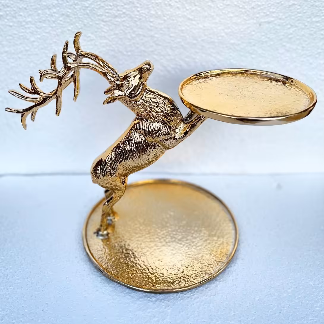 سرویس پذیرایی آلومینیوم طرح گوزن پرشی جنس آلومینیوم خالص و آبکاری نیکل و فورتیک تضمینی 