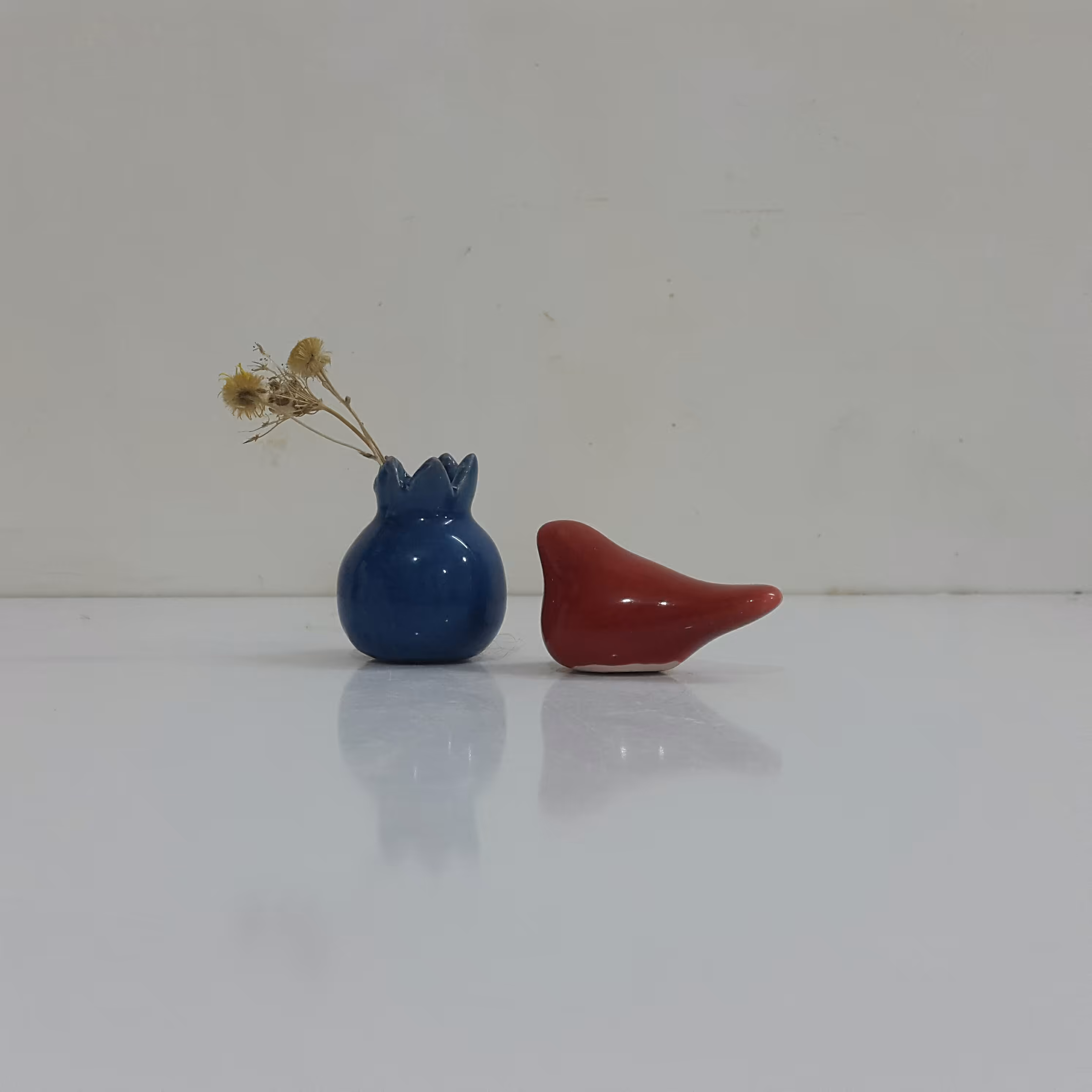 پرنده انگشتی و انارسرامیکی کد 11
