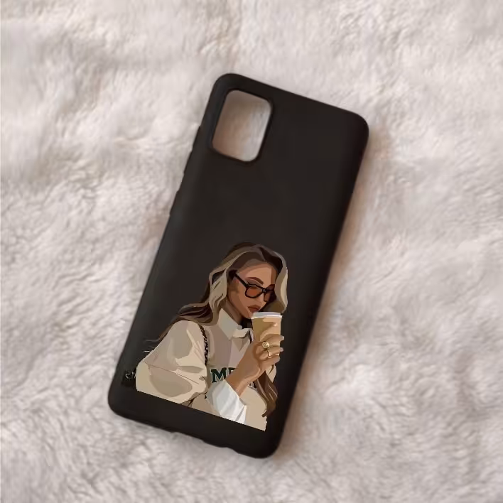 قاب موبایل طرحدار با طرح دختر کد 2482