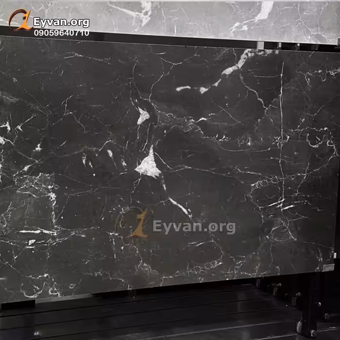سرامیک پرسلان مشکی طرح سنگ مات 11403