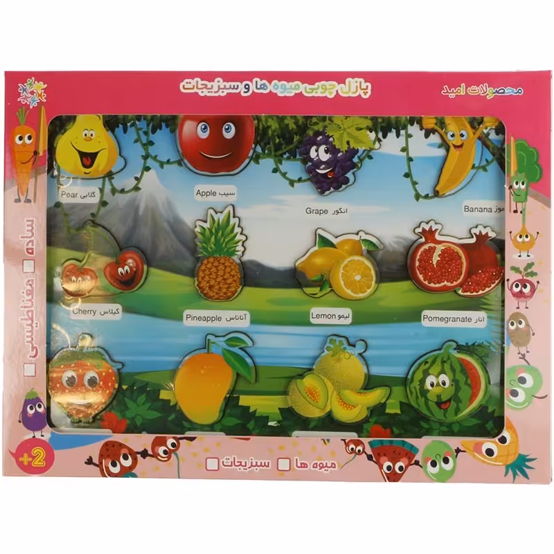 پازل چوبی آموزشی میوه ها امید
