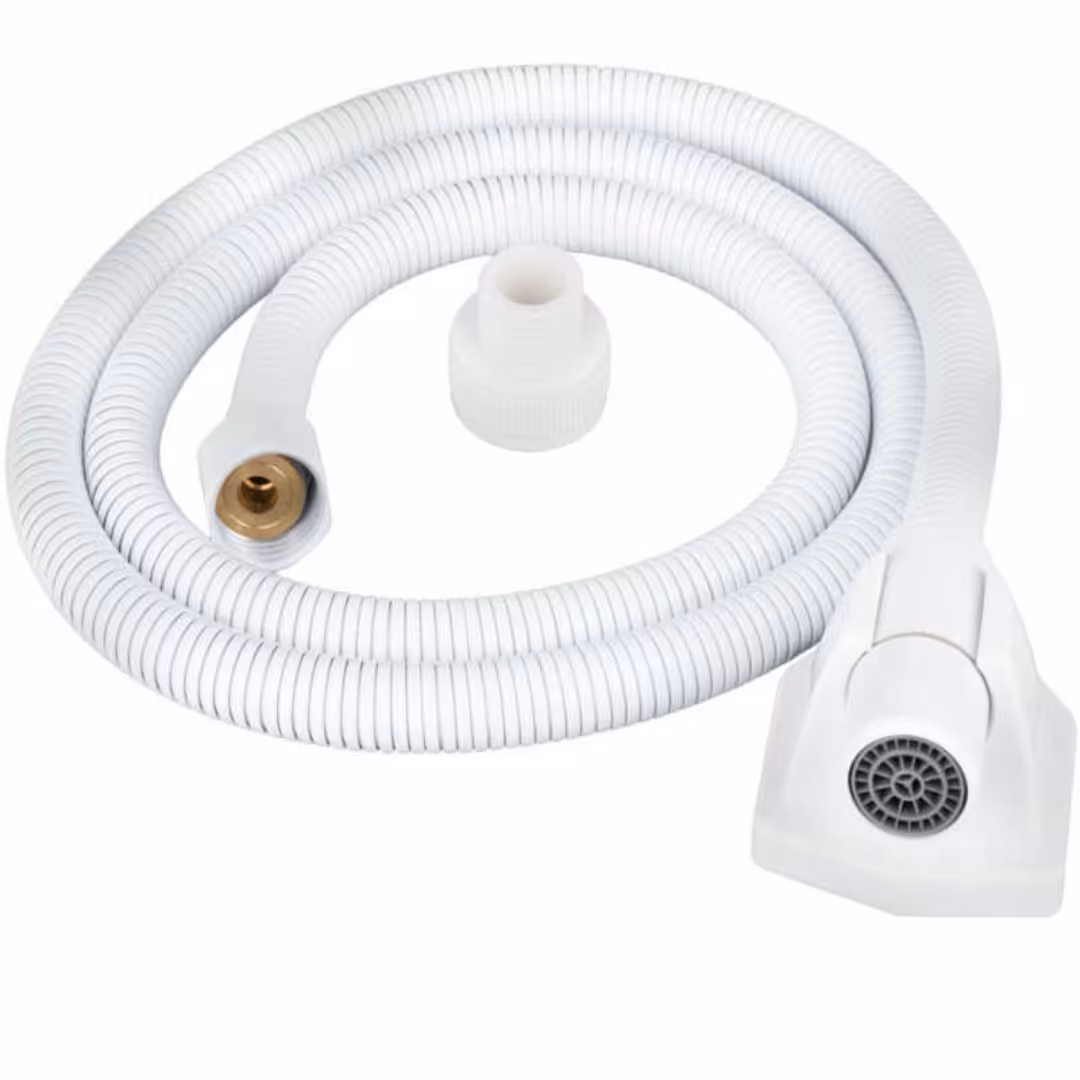 شیلنگ سفید آفتابه استیل برنج 