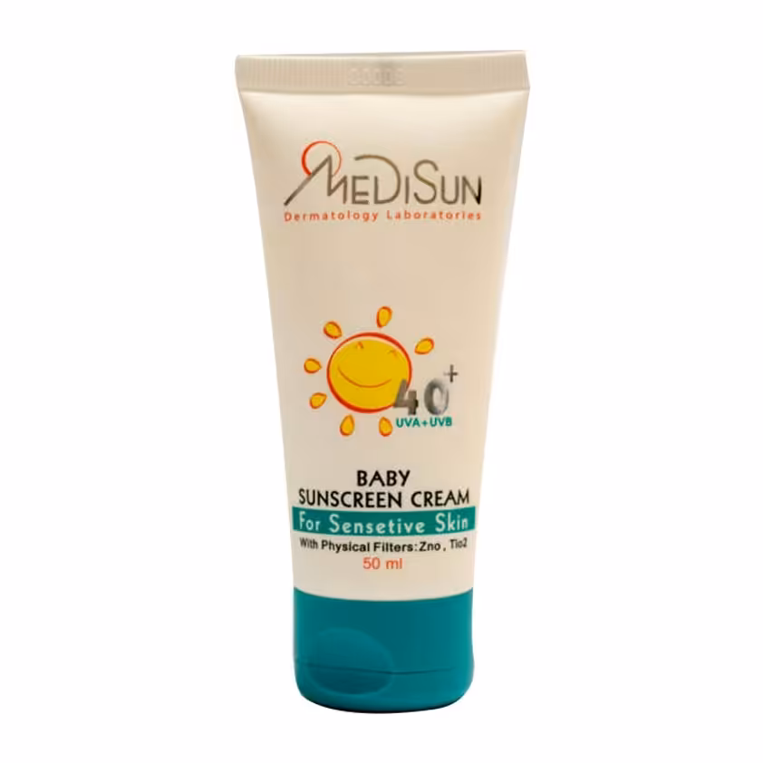 کرم ضد آفتاب کودک مدیسان SPF40 مناسب پوست حساس 50 میلی لیتر