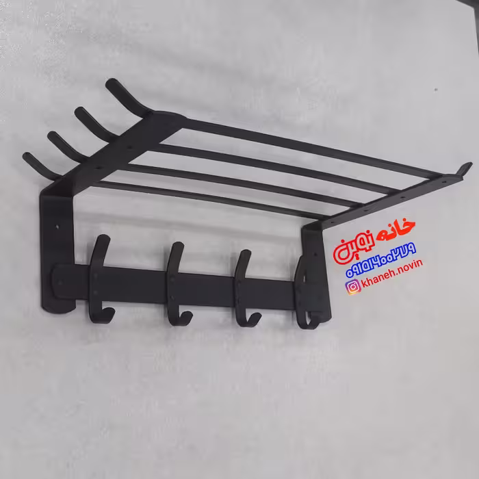 جاحوله و لباس داخل حمام دنیز  رنگ مشکی4شاخه آلومینیوم