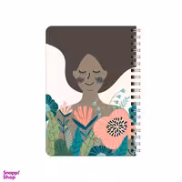 دفترچه یادداشت بامبیلیپ مدل چوبی طرح دختر و گل کد 5085952