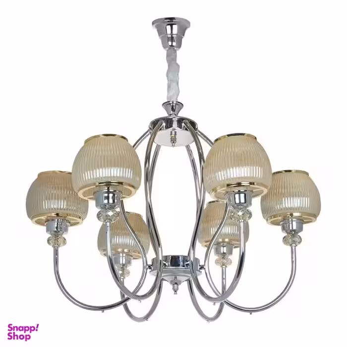 لوستر آویز شش شعله چشمه نور کد N2400/6-CO