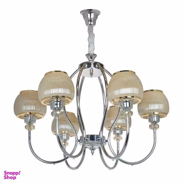 لوستر آویز شش شعله چشمه نور کد N2400/6-CO