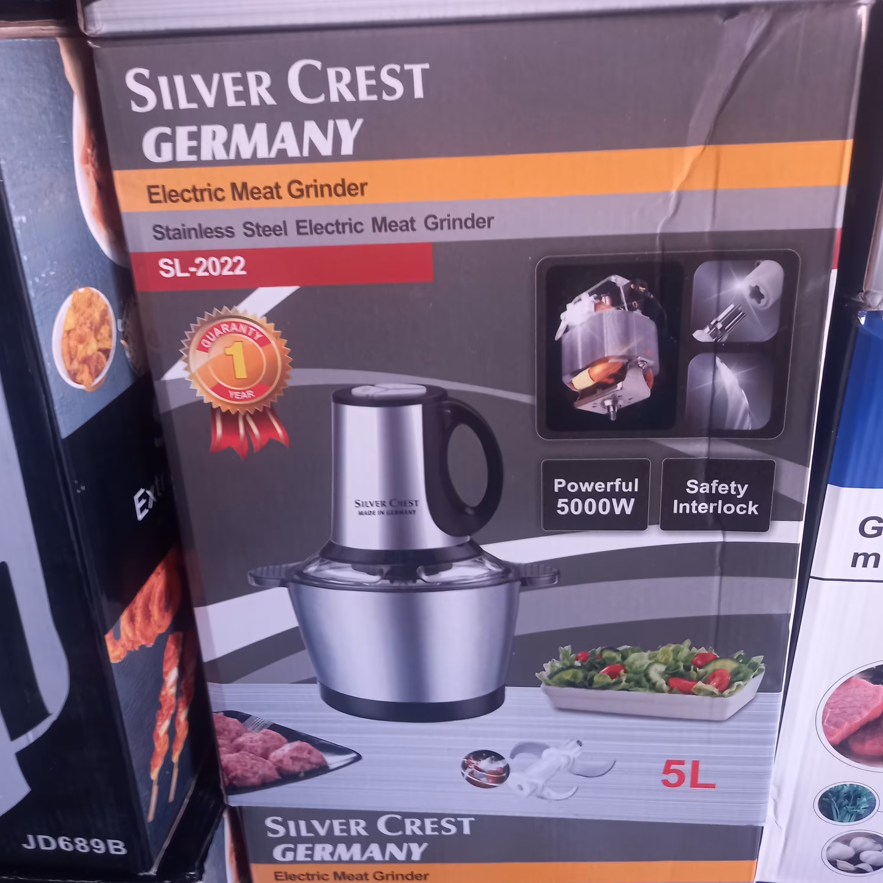 خردکن 5لیتری سیلورکرست 5000 وات کاسه شیشه ای