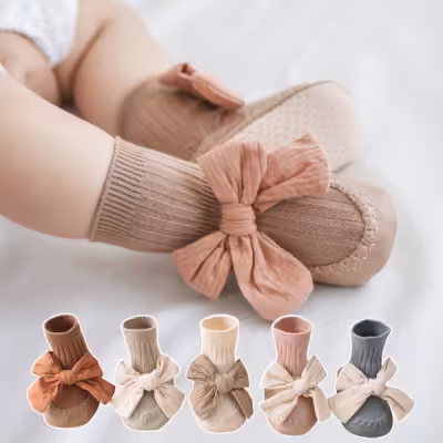 پاپوش جورابی بچه گانه طرح پاپیون