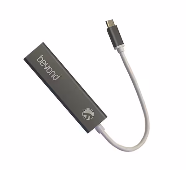 هاب 3 پورت USB2.0 و مبدل شبکه بیاند رابط Type-c مدل BA-490Beyond 3 Port Type-c USB2.0 HUB BA-490