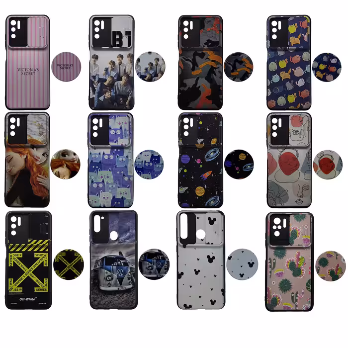 کاور موبایل محافظ لنز  کشویی با پاپ سوکت