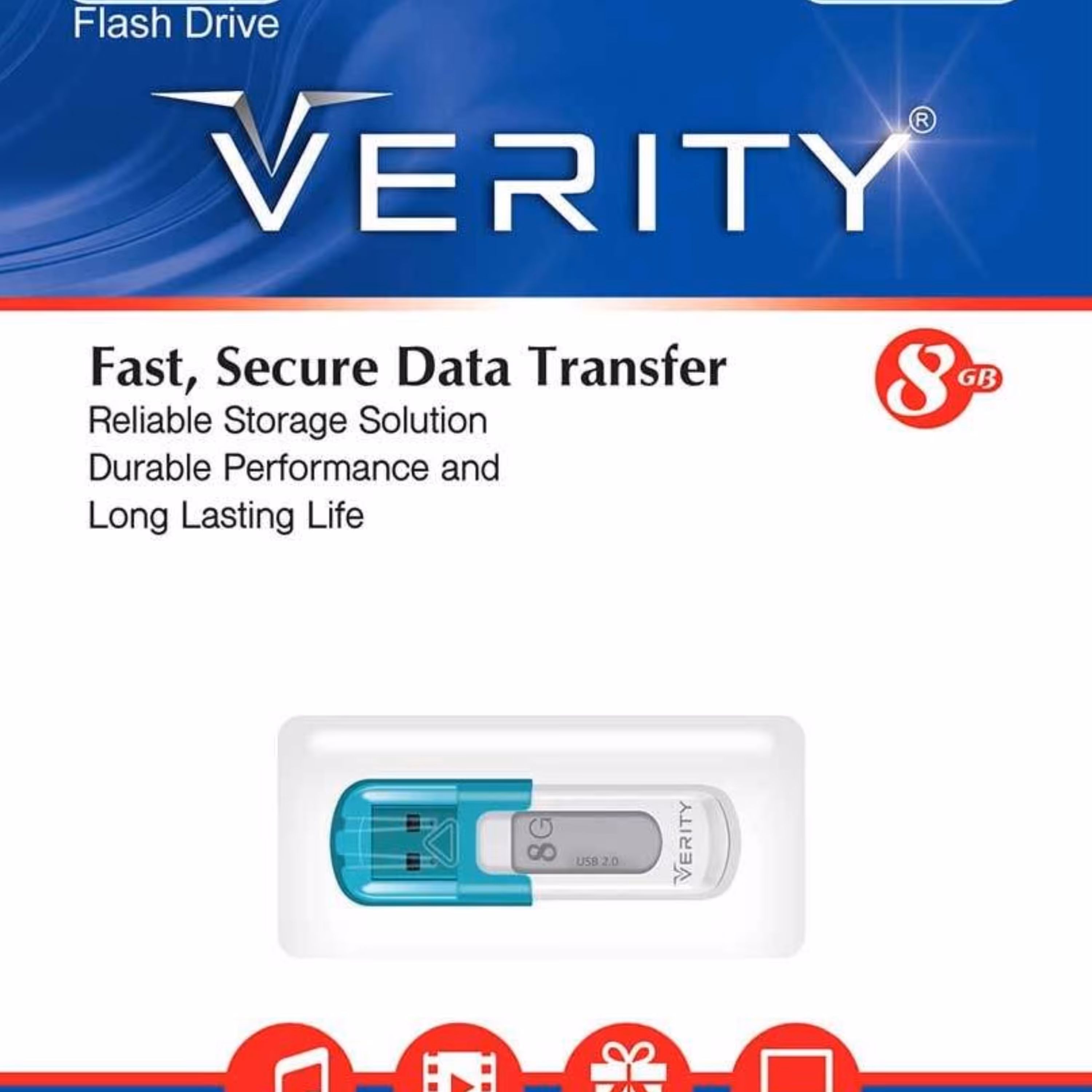 فلش مموری وریتی مدل V710 ظرفیت 8 گیگابایت همراه otg تایپ سی