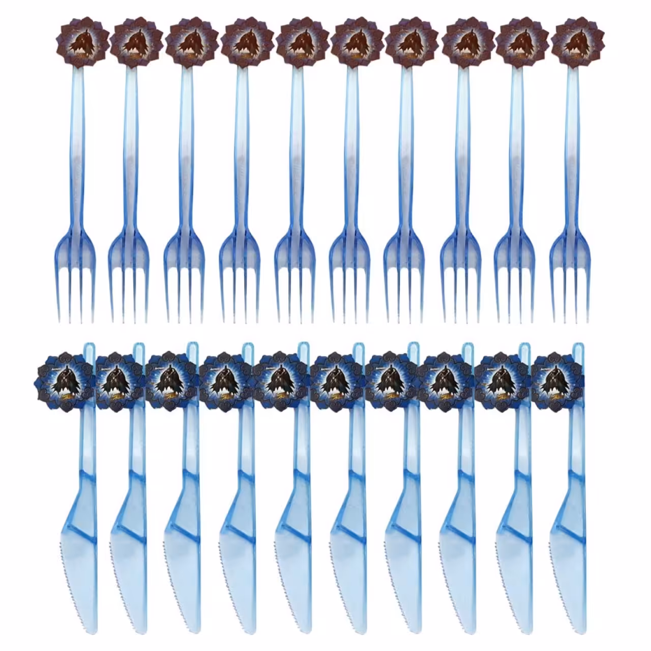 کارد و چنگال یکبار مصرف مدل بتمن مجموعه 20 عددی