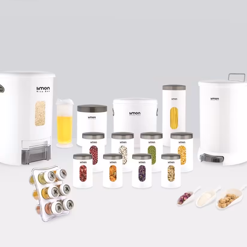 سرویس 21پارچه اشپزخانه گرد لیمون،(ناموجود)