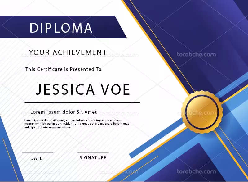 وکتور مدرک دیپلم | گرافیک با طعم تربچه