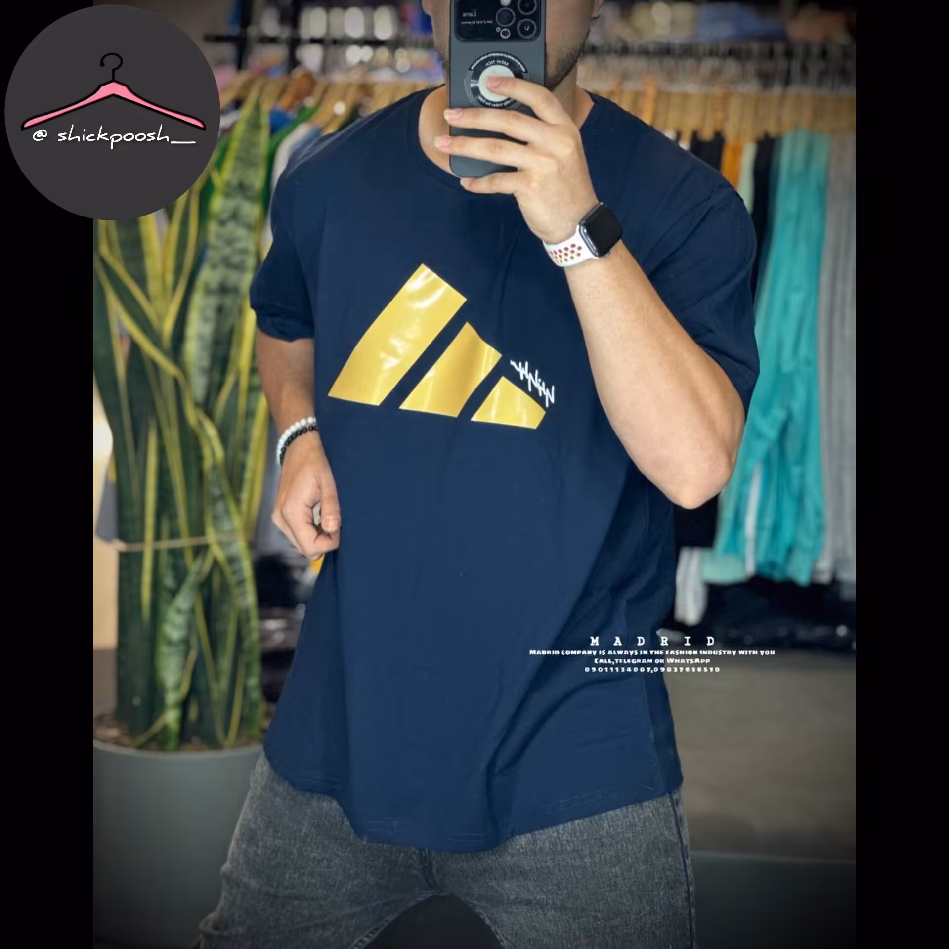 تیشرت مردانه نخ پنبه قواره دار مدل آدیداس      Adidas در 5 رنگبندی جذاب