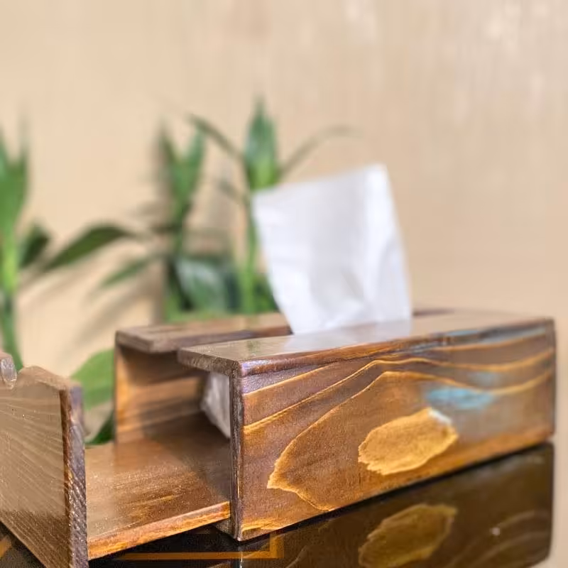 جای دستمال کاغذی زیبا وساخته شده تمام از چوب نراد