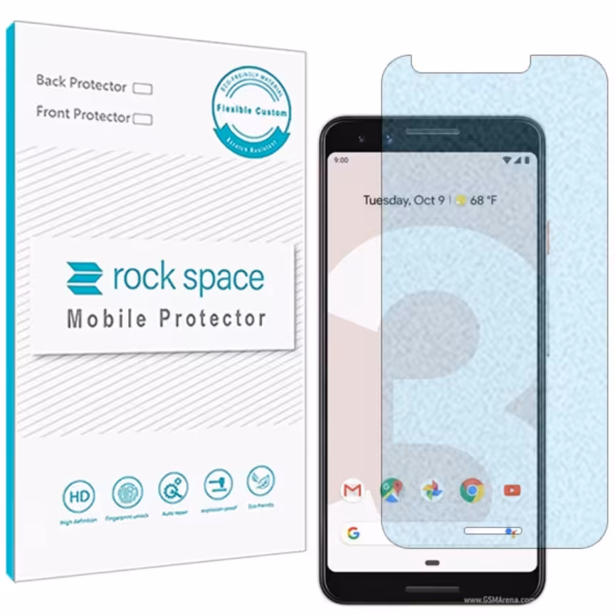  گلس نانو مات بلوکات (ضد اشعه آبی) و ضد ضربه گوگل pixel3 برند راک اسپیس  