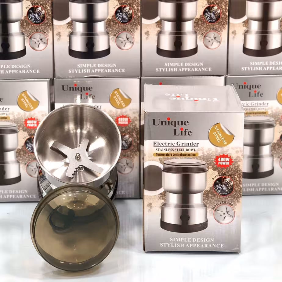 آسیاب برقی برند یونیک Unique Life مدل چهار 4 تیغه 480 وات