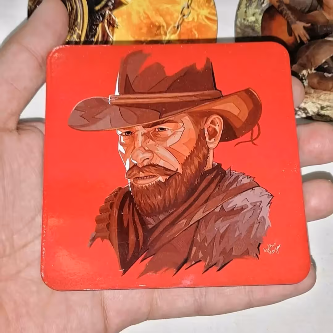 زیرلیوانی دوطرفه گیمینگ رد دد ریدمپشن 2 ( Red Dead Redemption  ) ایکس باکس  . پلی استیشن 