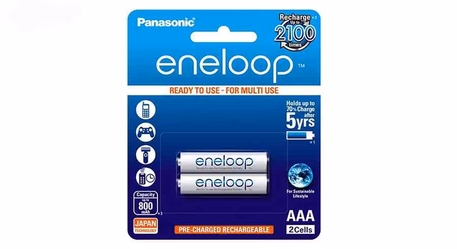 باتری نیم قلمی پاناسونیک قابل شارژ 2100 آمپر مدل eneloop