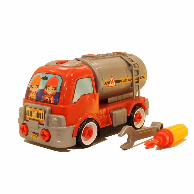 ماشین فکری تانکر فکری با پیچ گوشتی وآچار-ماشین اسباب بازی-بازی فکری 