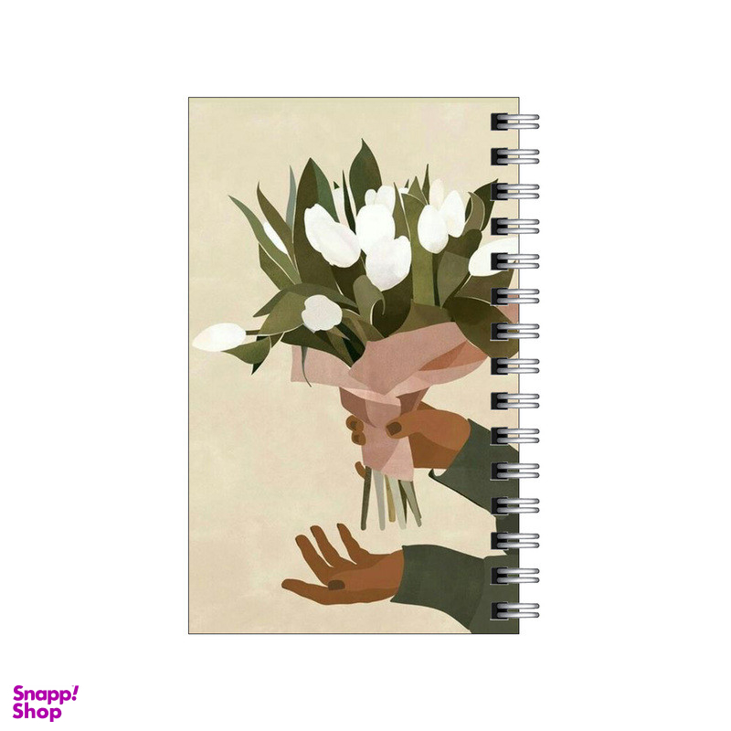 دفترچه یادداشت مدل to do list طرح دسته گل سفید کد 2441746
