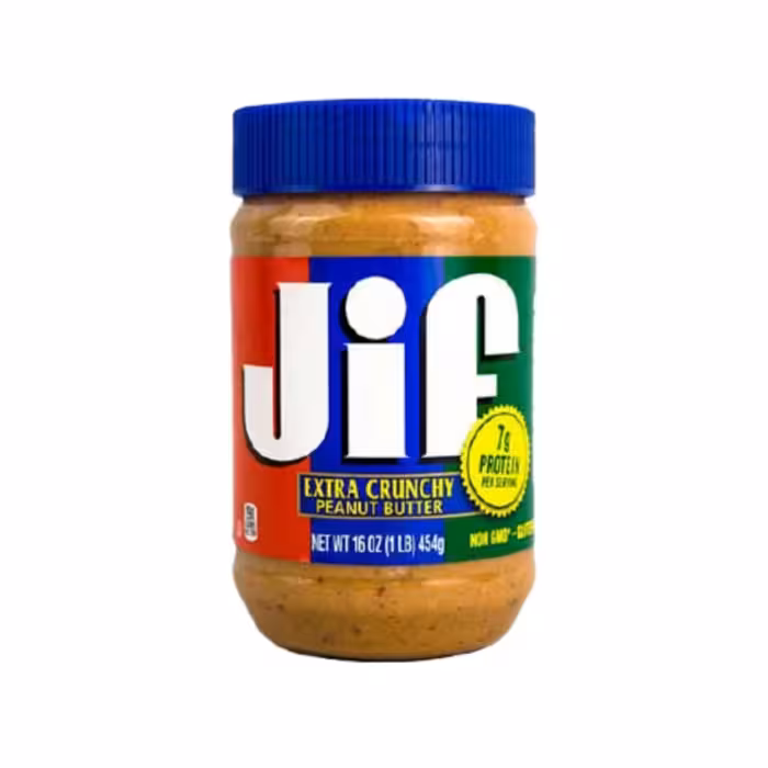 کره بادام زمینی جیف Jif با تکه های بادام زمینی - 454 گرم