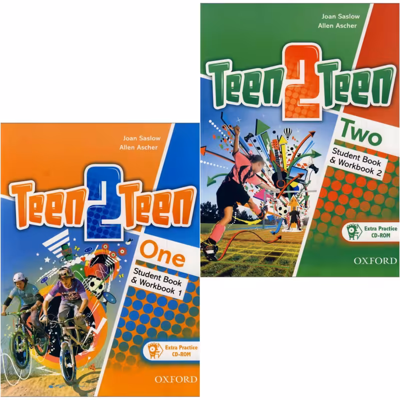 کتاب Teen 2 Teen اثر JOAN SASLOW & ALLEN ASCHER انتشارات آکسفورد 2 جلدی