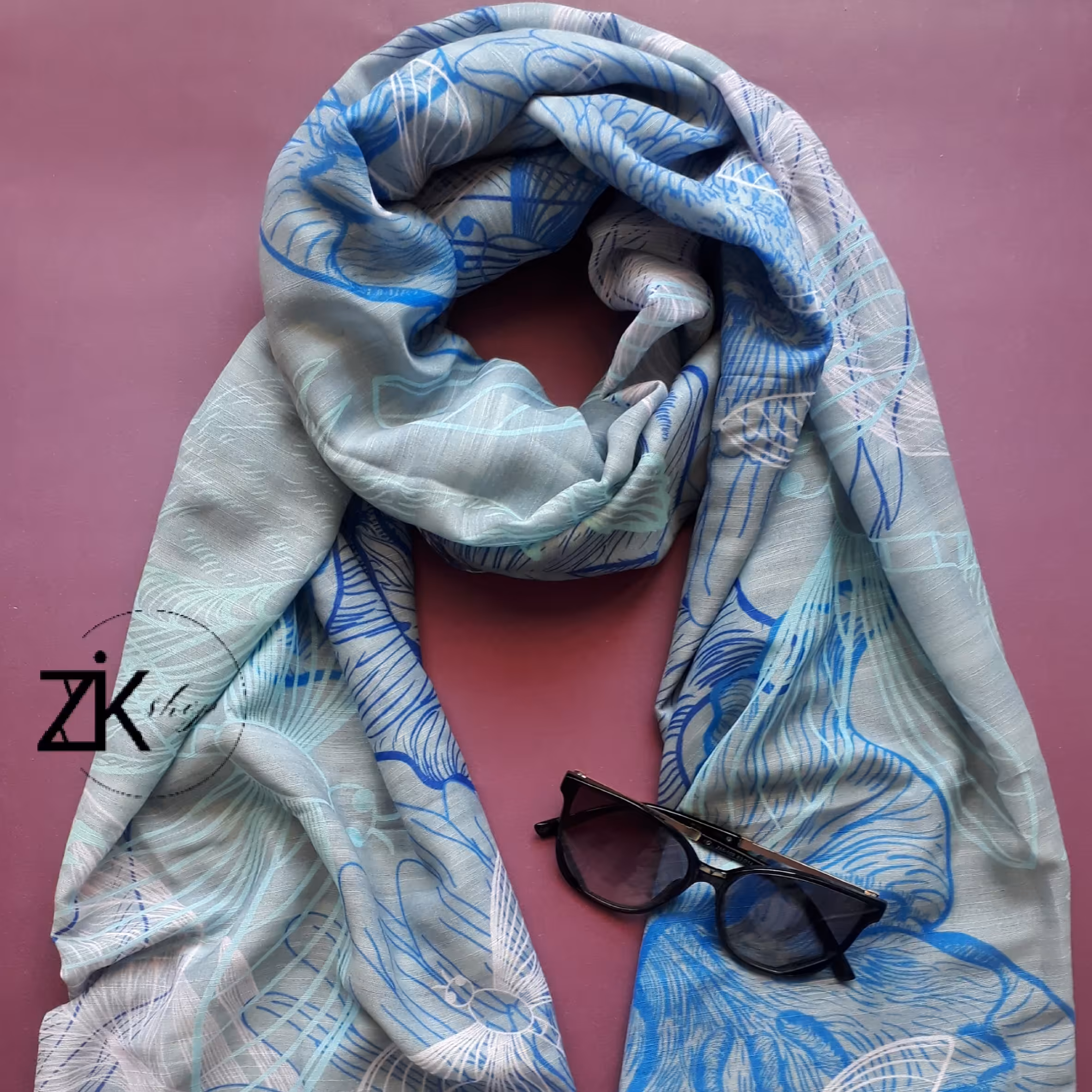 شال تابستونی با رنگهای پاستلی (حراج واقعی)