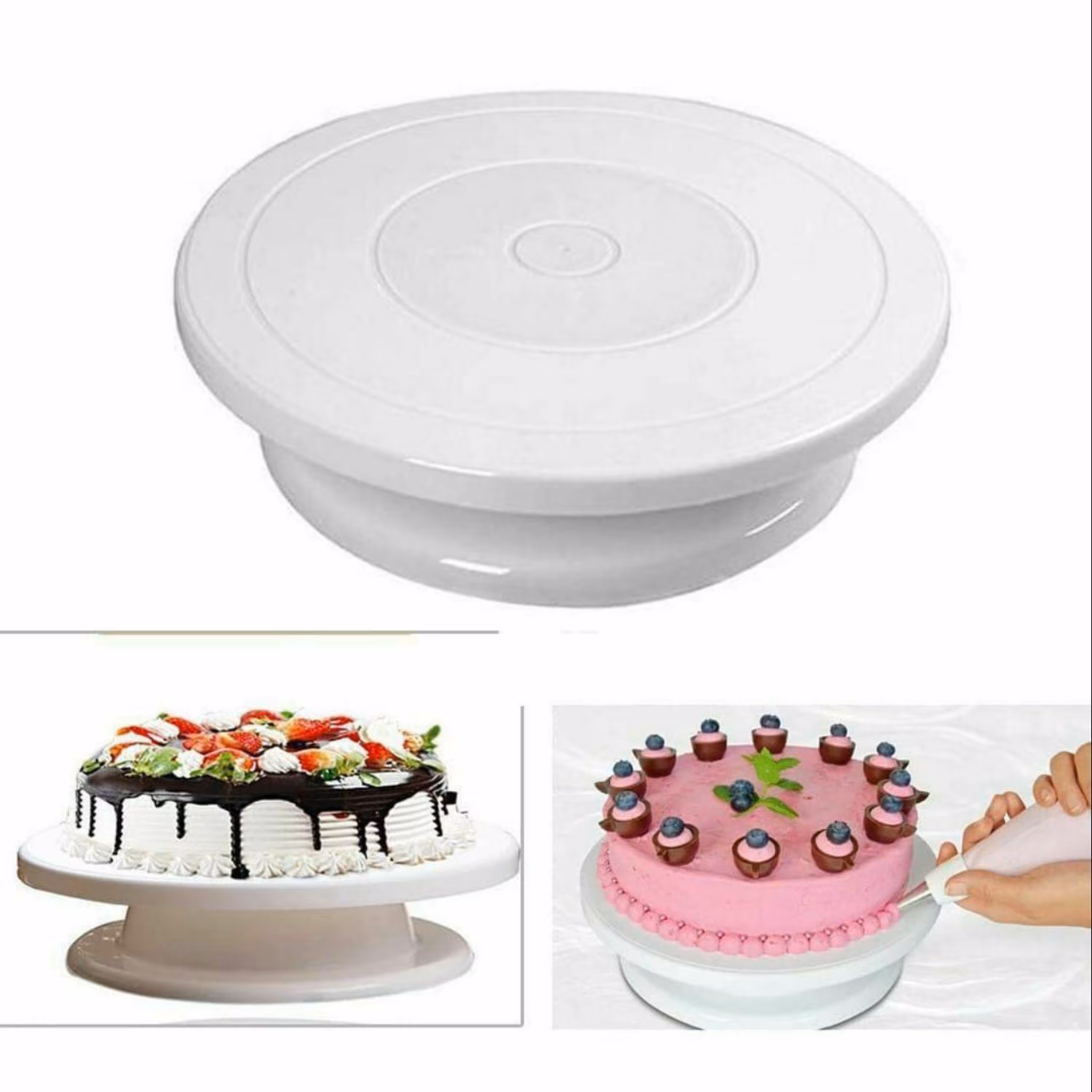 پایه کیک گردان رو میزی برای تزئین و کیک آرایی و روی میز قرار دادن و سرو کردن   ق