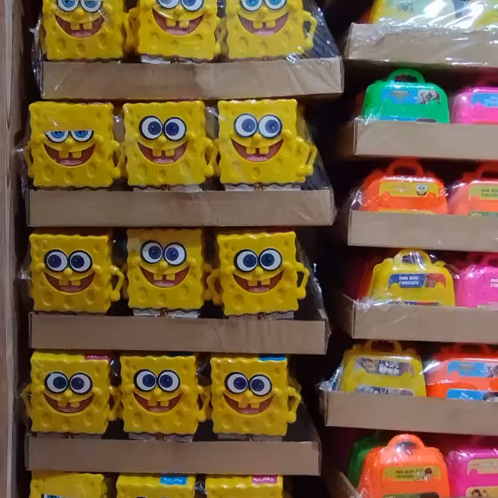تولید اسباب بازی شانسی باب اسفنجی قلکی پادار قیمت تک 22700 فروش 45 حاشیه سود عالی برای پخشیها بسته 15 عددی 340 تومان