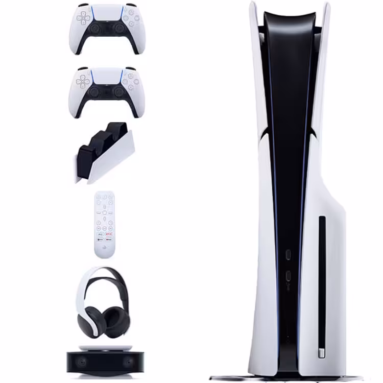 کنسول بازی سونی PS5 Slim دیسک خور باندل کامل لوازم جانبی