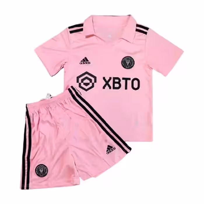 کیت اول بچه گانه اینترمیامی 2024 ست پیراهن و شورت با لوگوی دوختی و تایلندی