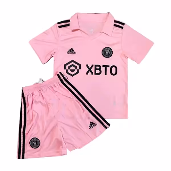 کیت اول بچه گانه اینترمیامی 2024 ست پیراهن و شورت با لوگوی دوختی و تایلندی