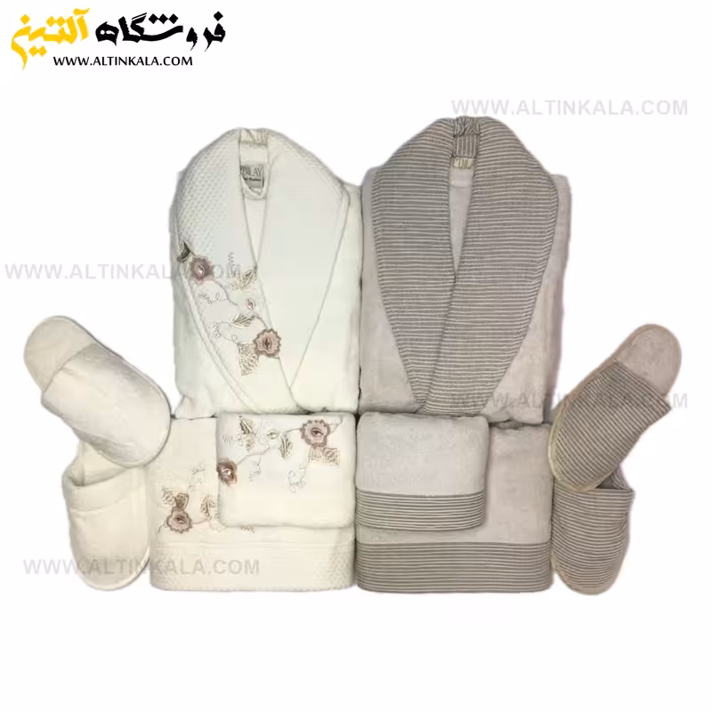 سرویس حوله عروس و داماد 10تکه گلدوزی سه بعدی برند DILAY