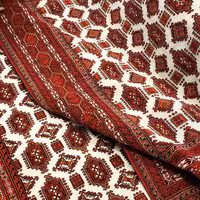 فرش دستباف 9 متری اعلا ، ریزبافت طرح بازوبندی ترکمن، ارسال رایگان ،پشم درجه یک