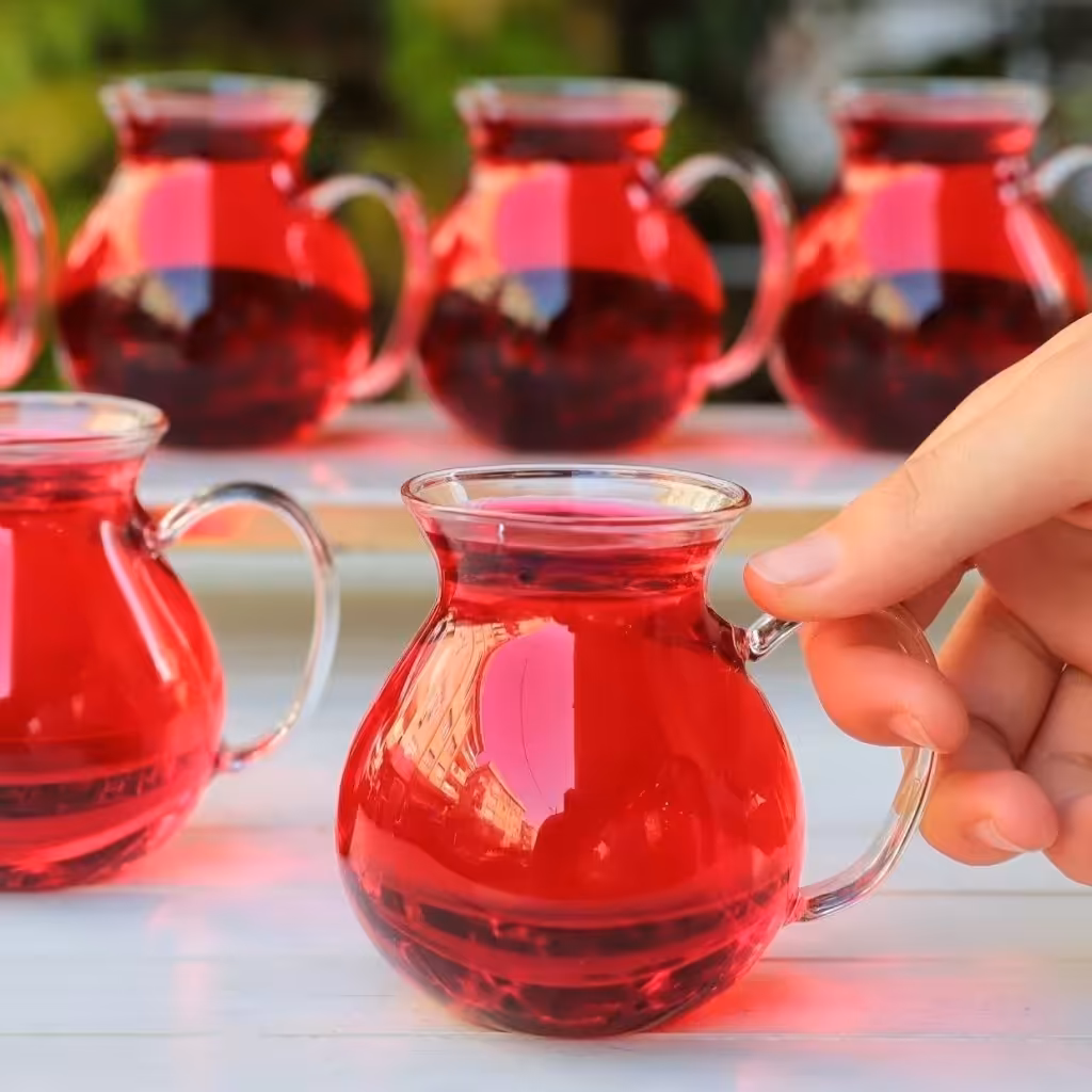 فنجان پیرکس چایخوری دسته دار محصول sahin ترکیه