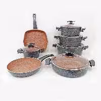 سرویس قابلمه 12 پارچه اویز EVIZ مدل سوئینگ خاکستری با ارسال رایگان