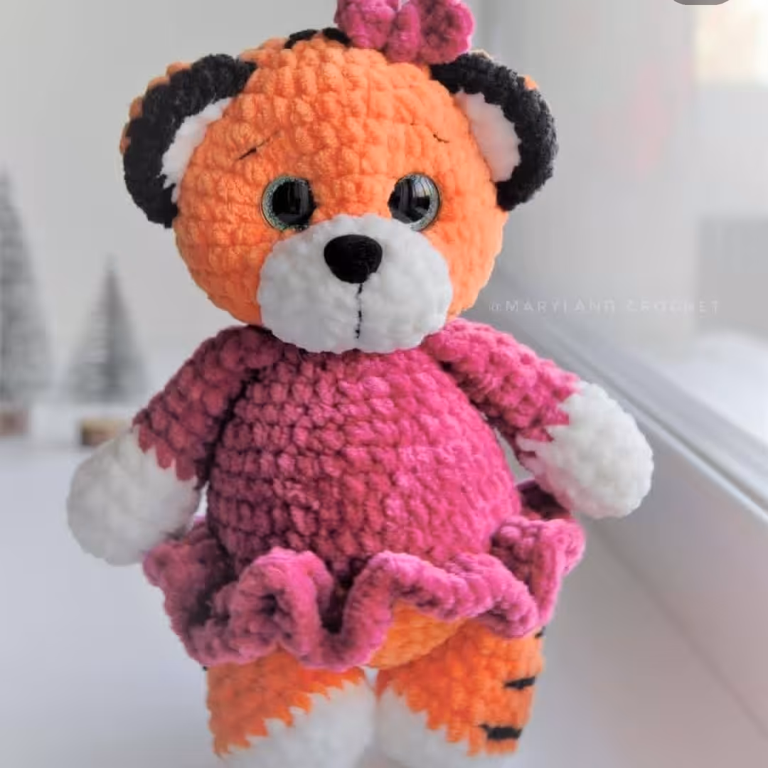 عروسک بافتنی ببری