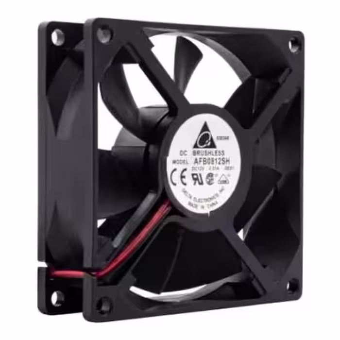 فن بلبرینگی 12V-0.51A سایز 8x8x2.5 مارک DELTA مدل AFB0812SH