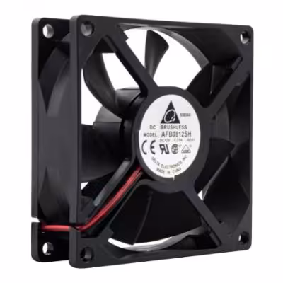 فن بلبرینگی 12V-0.51A سایز 8x8x2.5 مارک DELTA مدل AFB0812SH