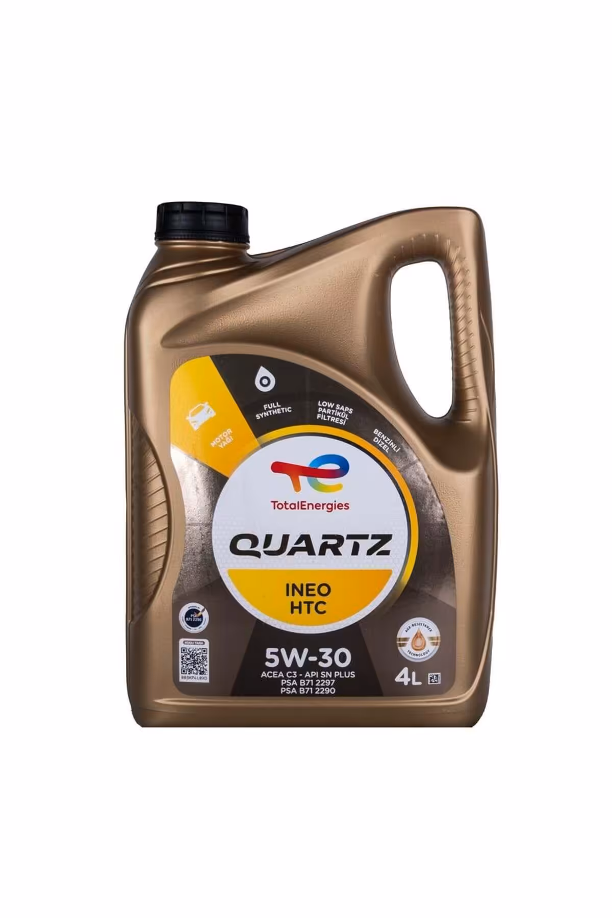 روغن و مکمل موتور 5W 30 کوارتز اینئو HTC 4LT دیزل بنزین Total