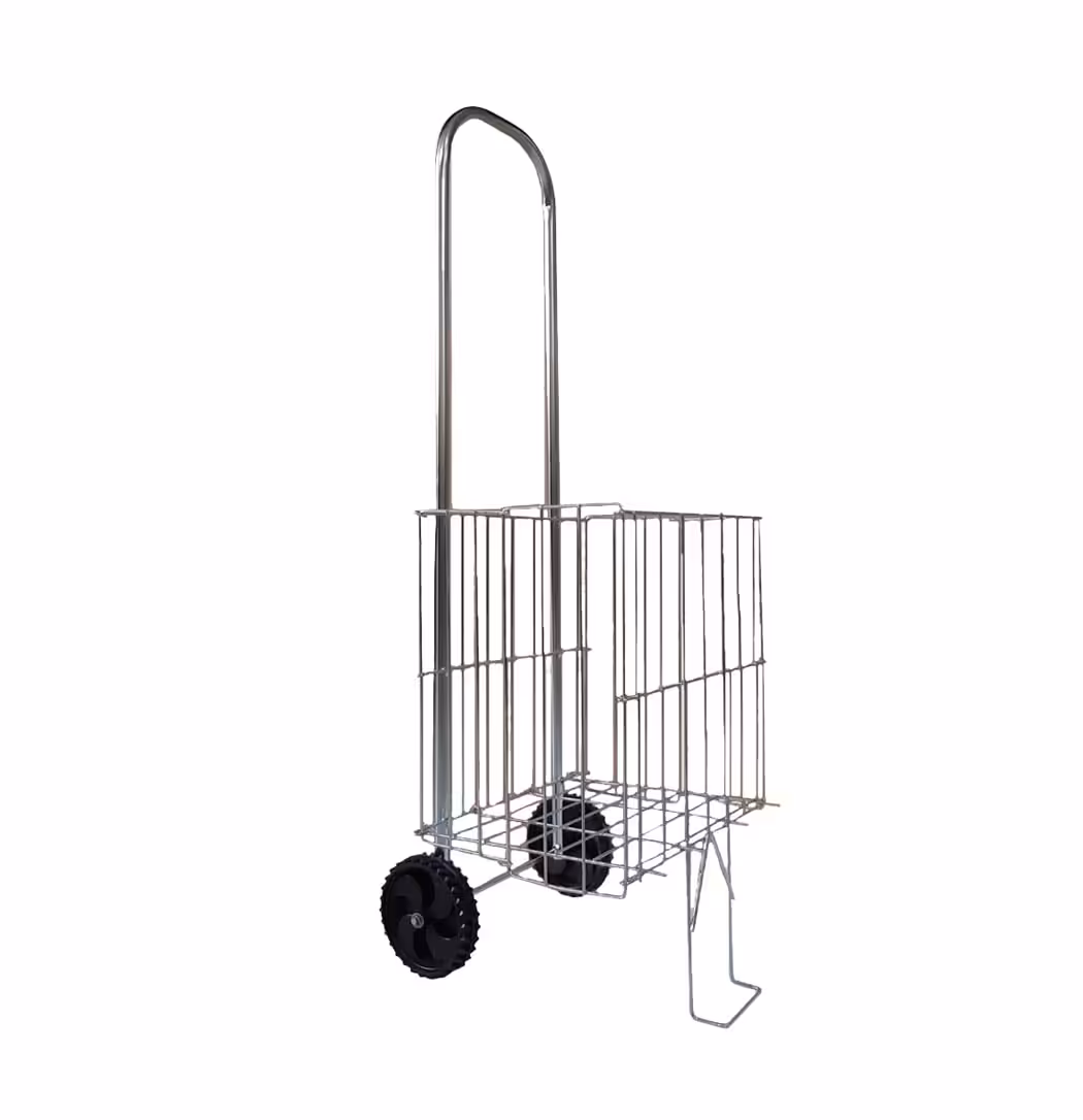 چرخ خرید فلزی تاشو با روکش کروم