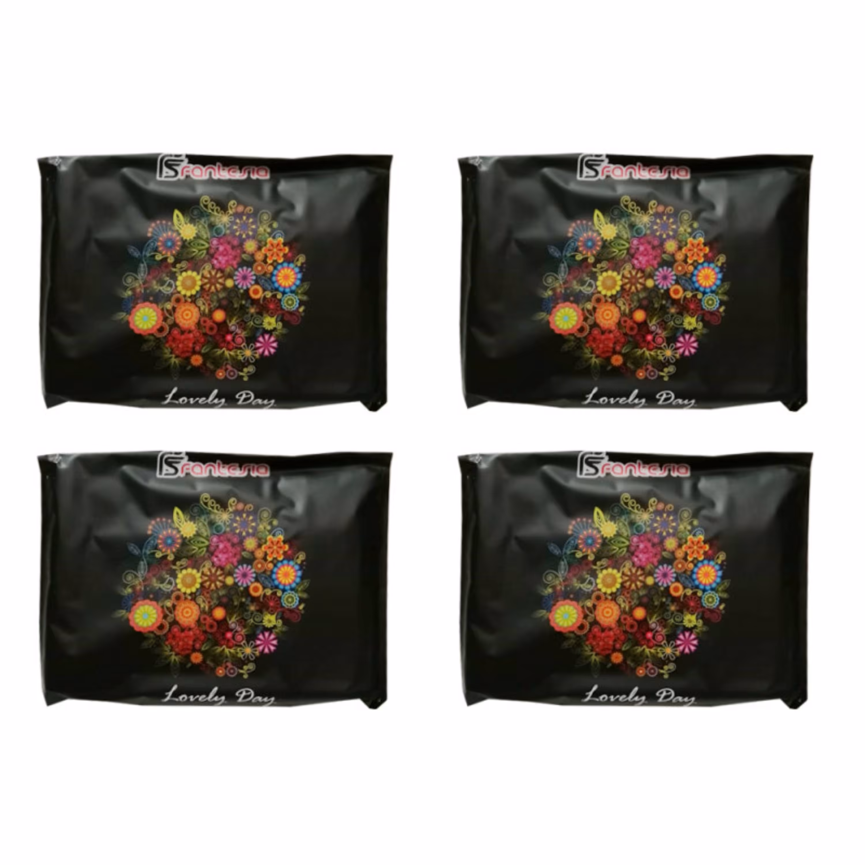 دستمال کاغذی جیبی 10 برگ مدل lovely days مجموعه 4 عددی